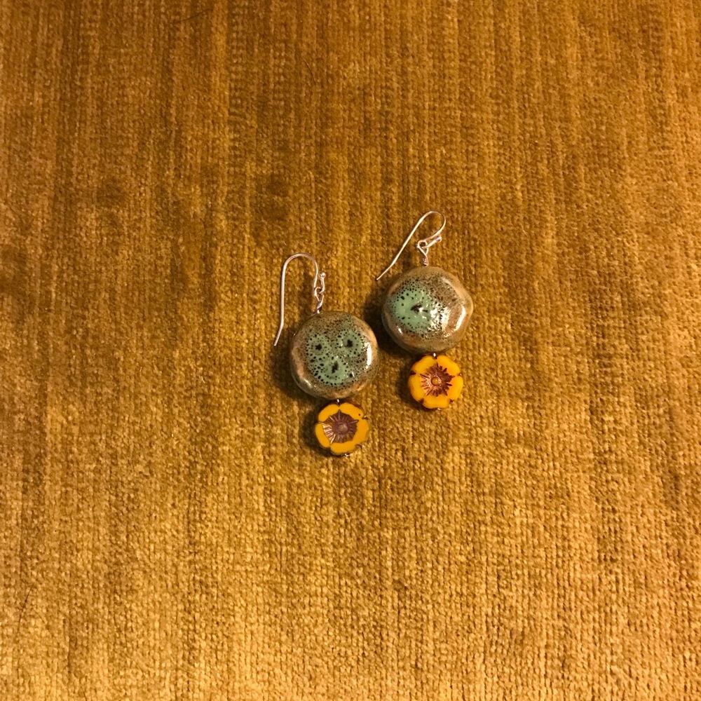Hand made Glass bead earrings
